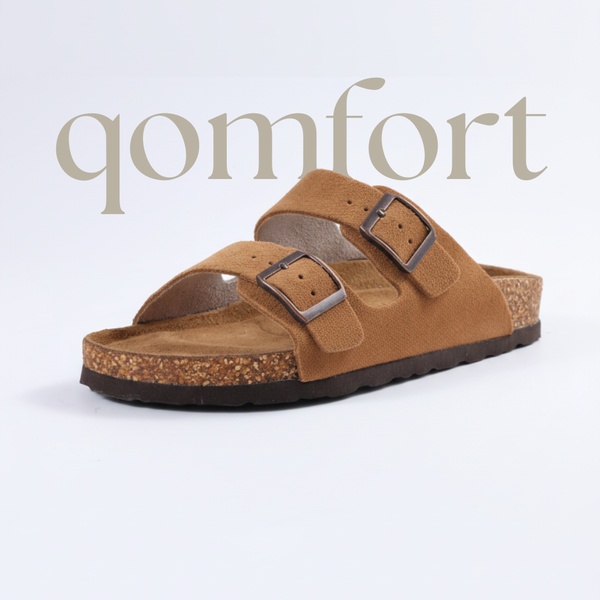 Premium Genuine Suede Sandals by Qomfort